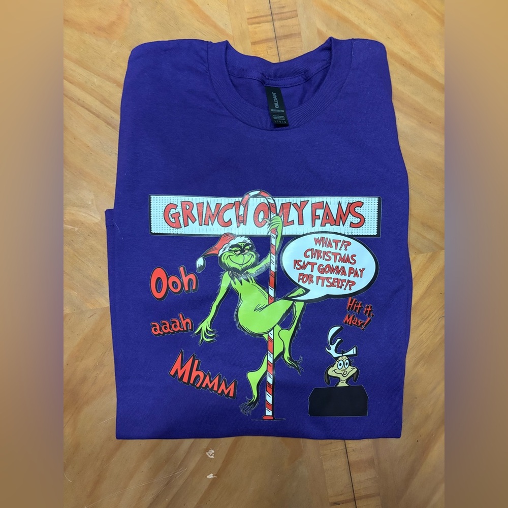 AFTER HOLIDAY NEW Christmas Purple Grinch T-Shirt